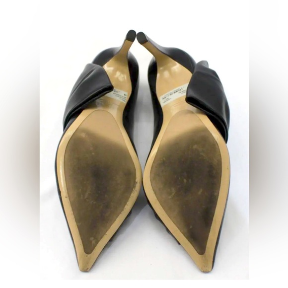Schutz black classic stiletto leather bow heel size 7 worn once - Picture 5 of 7